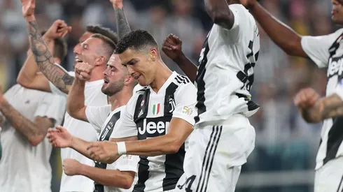 Foto de Cristiano Ronaldo celebrando el triunfo de Juventus