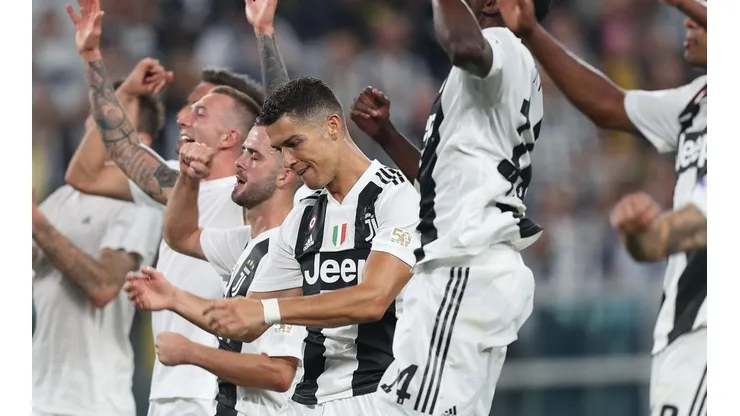 Foto de Cristiano Ronaldo celebrando el triunfo de Juventus