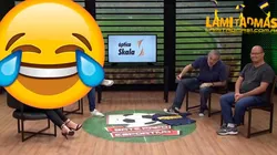 Genta pisando la camiseta de Boca.