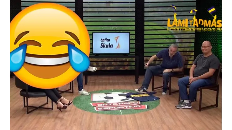 Genta pisando la camiseta de Boca.