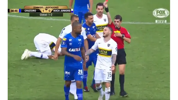 Dedé el "Carnicero": ya con amarilla, le fue mal a Pavón y se fue expulsado