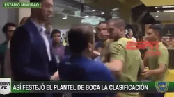 Foto de Dario Benedetto en ese fuerte momento.