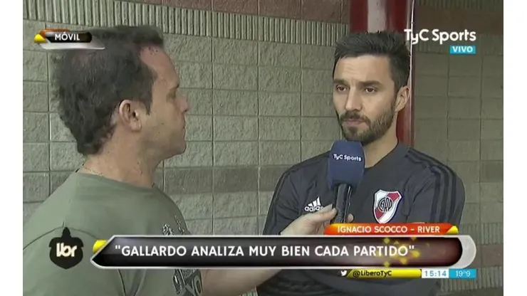 A Scocco le preguntaron por una final River contra Boca en la Libertadores y el delantero se achicó