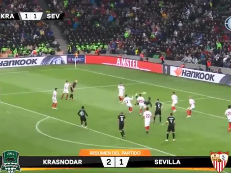 Kranosdar se lo remontó al Sevilla a los 87' ¡de una chilena espectacular!