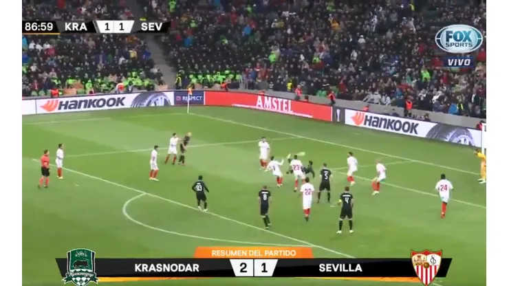 Kranosdar se lo remontó al Sevilla a los 87' ¡de una chilena espectacular!