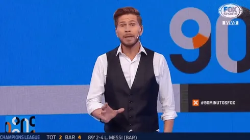 Foto de Vignolo en su programa de Fox Sports