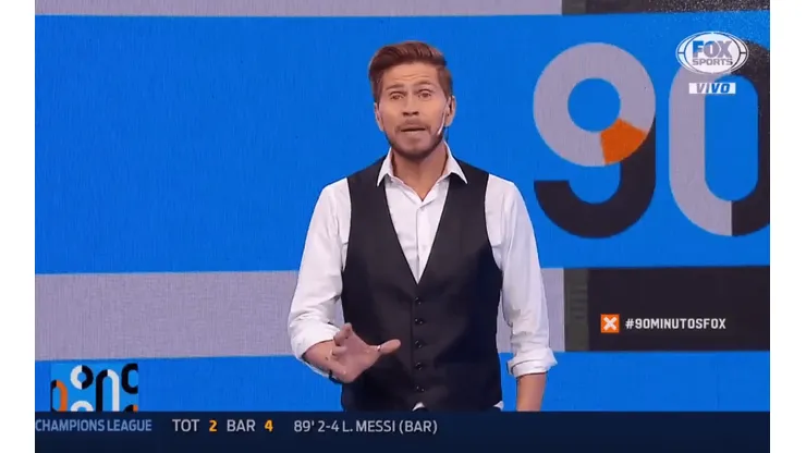 Foto de Vignolo en su programa de Fox Sports