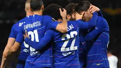 Foto de los jugadores de Chelsea celebrando el gol.