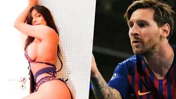 Suzy Cortez se puso la 10 y se sacó una fotito de espaldas por el partidazo de Messi