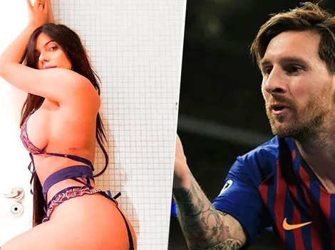 Suzy Cortez se puso la 10 y se sacó una fotito de espaldas por el partidazo de Messi