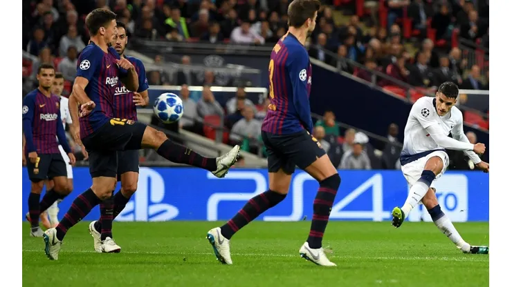 Tuvo toda la suerte del mundo, pero Lamela puede decir que le metió un gol al Barcelona