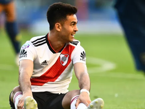 Qué loco que está: la bandera que le hicieron los hinchas de River al Pity Martínez