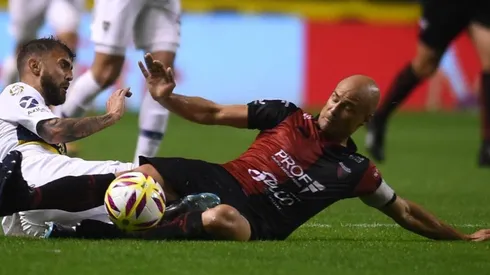 Gino Peruzzi durante el triunfo ante Colón.