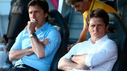 Los Mellizos en el banco de Boca