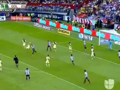 Con el partido 1 a 0, Paul Aguilar casi iguala el marcador con una chilena