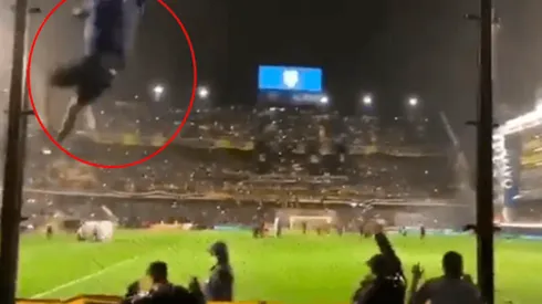 Terrible: el video de un hincha de Boca cayéndose de la tribuna