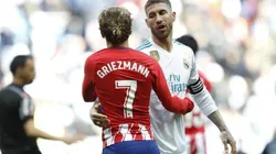Ramos y Griezmann en el Clásico del año pasado