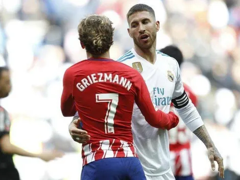 Todo cháchara: así se saludaron Griezmann y Ramos después de su duelo