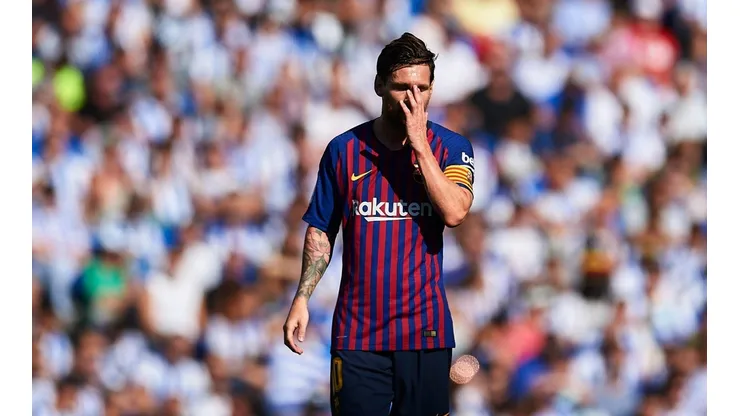 DE NO CREER. Lionel Messi está preocupado por el nivel defensivo del Barcelona (Foto: Getty).