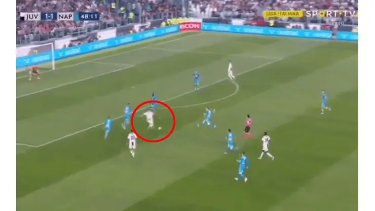Foto captura del disparo de Cristiano Ronaldo