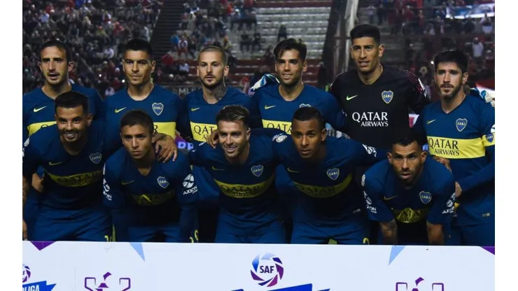 El equipo de Boca ante Argentinos Juniors.
