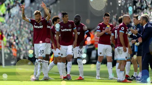 Foto de los jugadores del West Ham celebrando el gol.