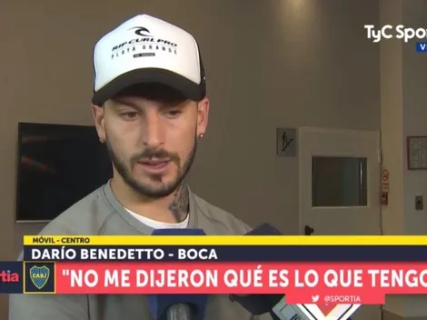 Benedetto habló cuando salió de la clínica y todavía no sabe qué tiene