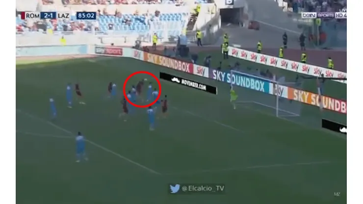 Foto del gol de Federico Fazio para Roma.