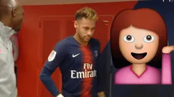 Neymar se puso crema en el entretiempo.