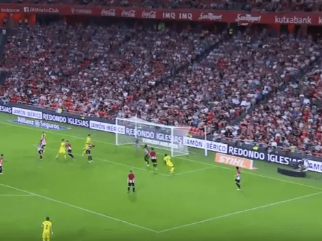 Siempre Funes Mori: córner para Villarreal y estampó un golazo de cabeza