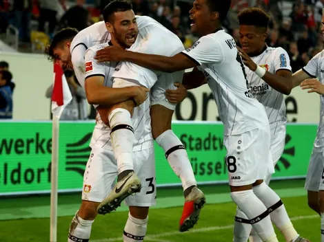 Alario vio desde el banco una actuación magistral de Volland para el triunfo del Leverkusen