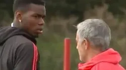 La mirada lo dice todo: algo pasó entre Pogba y Mourinho en el entrenamiento del Manchester United