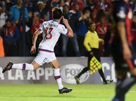 ¡Insólito! Zunino adelantó a Nacional frente a San Lorenzo con un gol de pecho