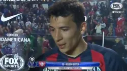 Rubén Botta, muy enojado tras el partido.