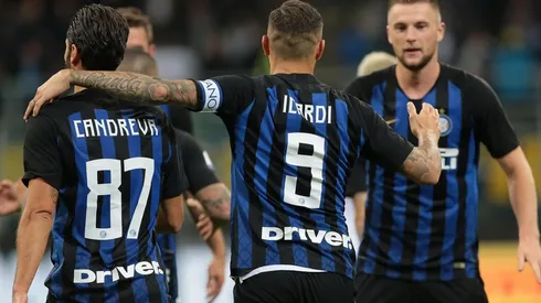 Foto de Mauro Icardi celebrando su gol de Inter.