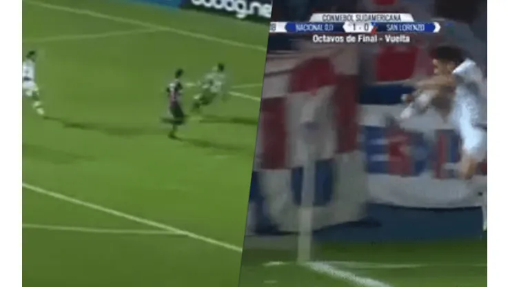 Gol de Bergessio y celebración alocada.