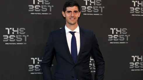 Thibaut Courtois en la ceremonia.
