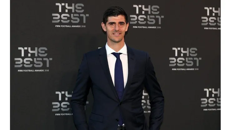 Thibaut Courtois en la ceremonia.