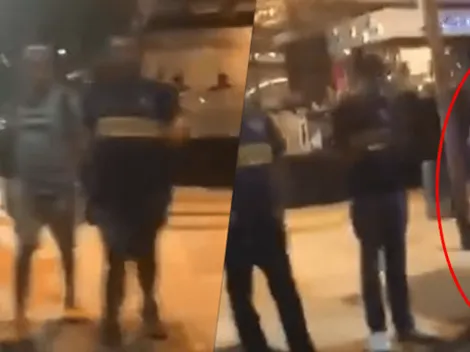 Épico: el trolleo de un hincha de River a otros de Boca en la calle que se hizo viral