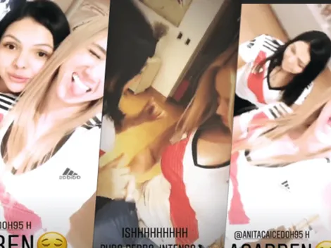 Bailando, cantando y perreando a full, las mujeres de Armani y Borré festejaron ganarle a Boca