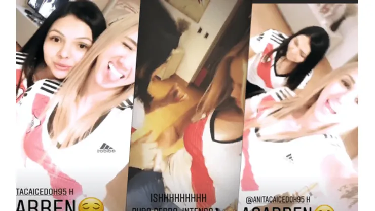 Bailando, cantando y perreando a full, las mujeres de Armani y Borré festejaron ganarle a Boca
