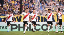 Foto de los jugadores de River celebrando en el Monumental.