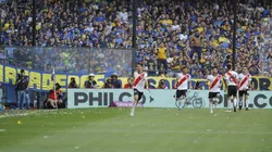 Fiesta de los jugadores de River en cancha de Boca: "El que no salta, abandonó"