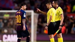 Messi se enojó feo con el árbitro