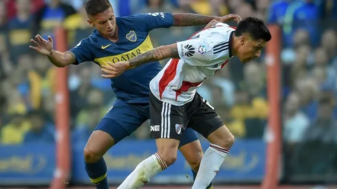 Foto de Enzo Perez en la Bombonera.