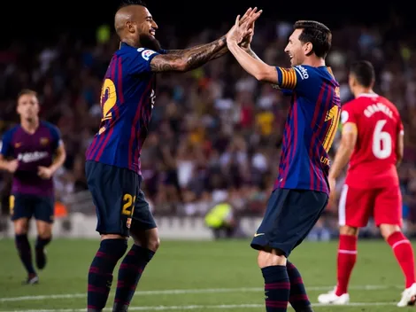 Se puso en marcha la sociedad goleadora entre Vidal y Messi