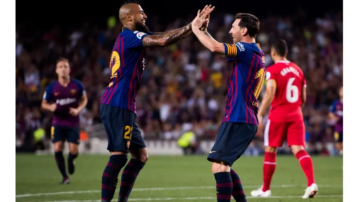 Se puso en marcha la sociedad goleadora entre Vidal y Messi