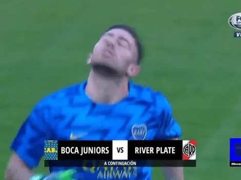 La Bombonera explotó cuando salió el arquero de Boca a hacer la entrada en calor