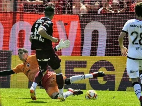 Si la hacía Armani era tapa de diario: Aguerre, de Newell's, tapó un terrible mano a mano