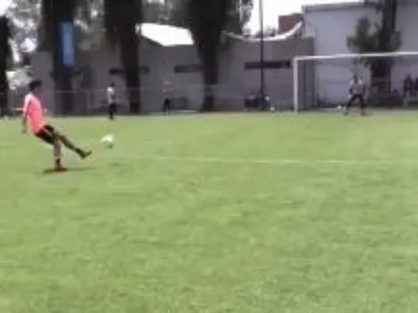 El América hizo otro golazo en el entrenamiento: Fernándo González la colgó del ángulo en un tiro libre sin barrera